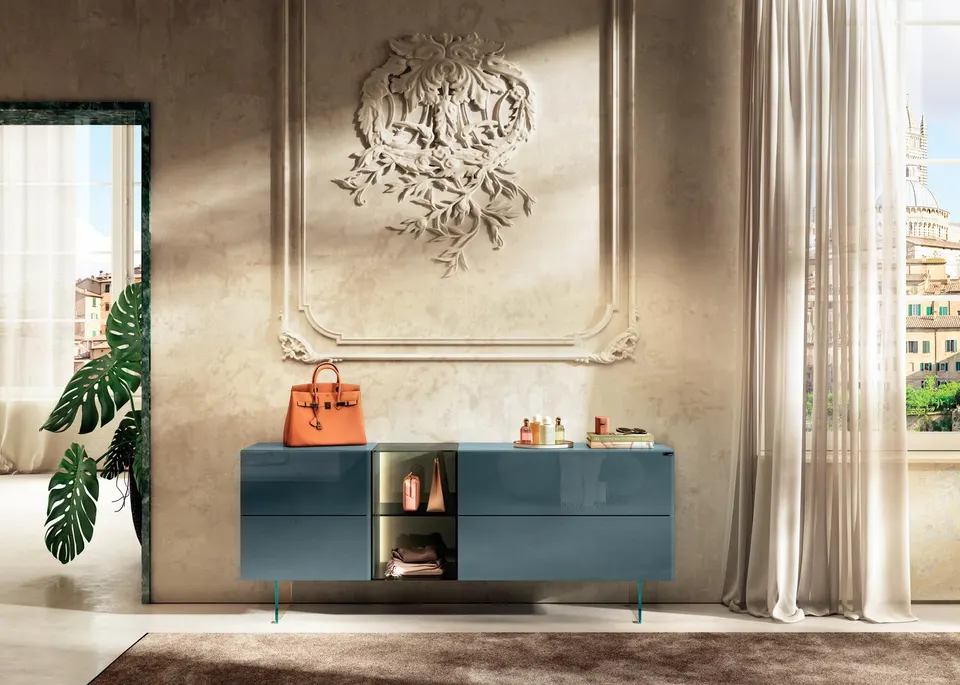 36e8 Glass chest of drawers — Lago, photo 1