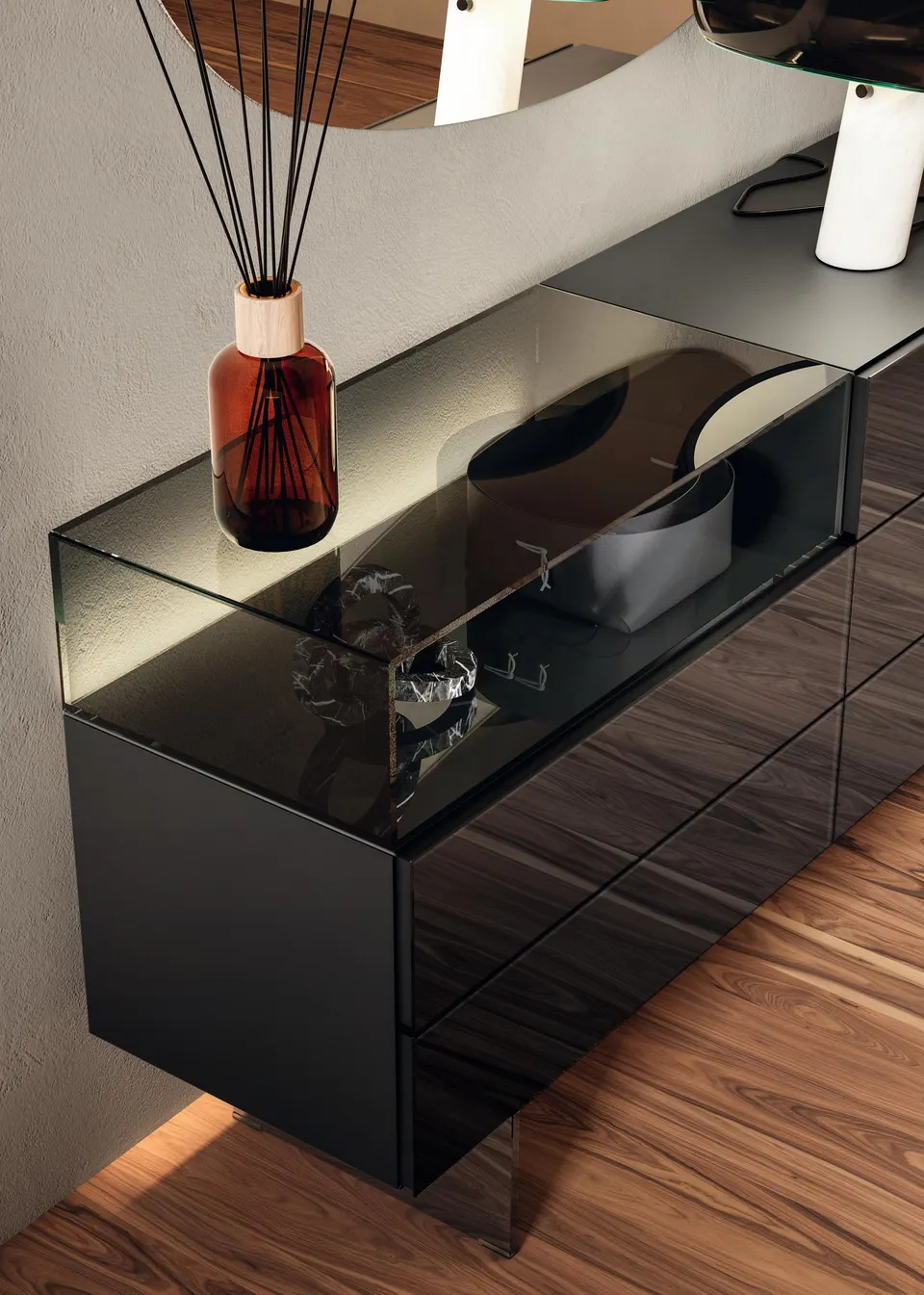 36e8 Glass chest of drawers — Lago, photo 6