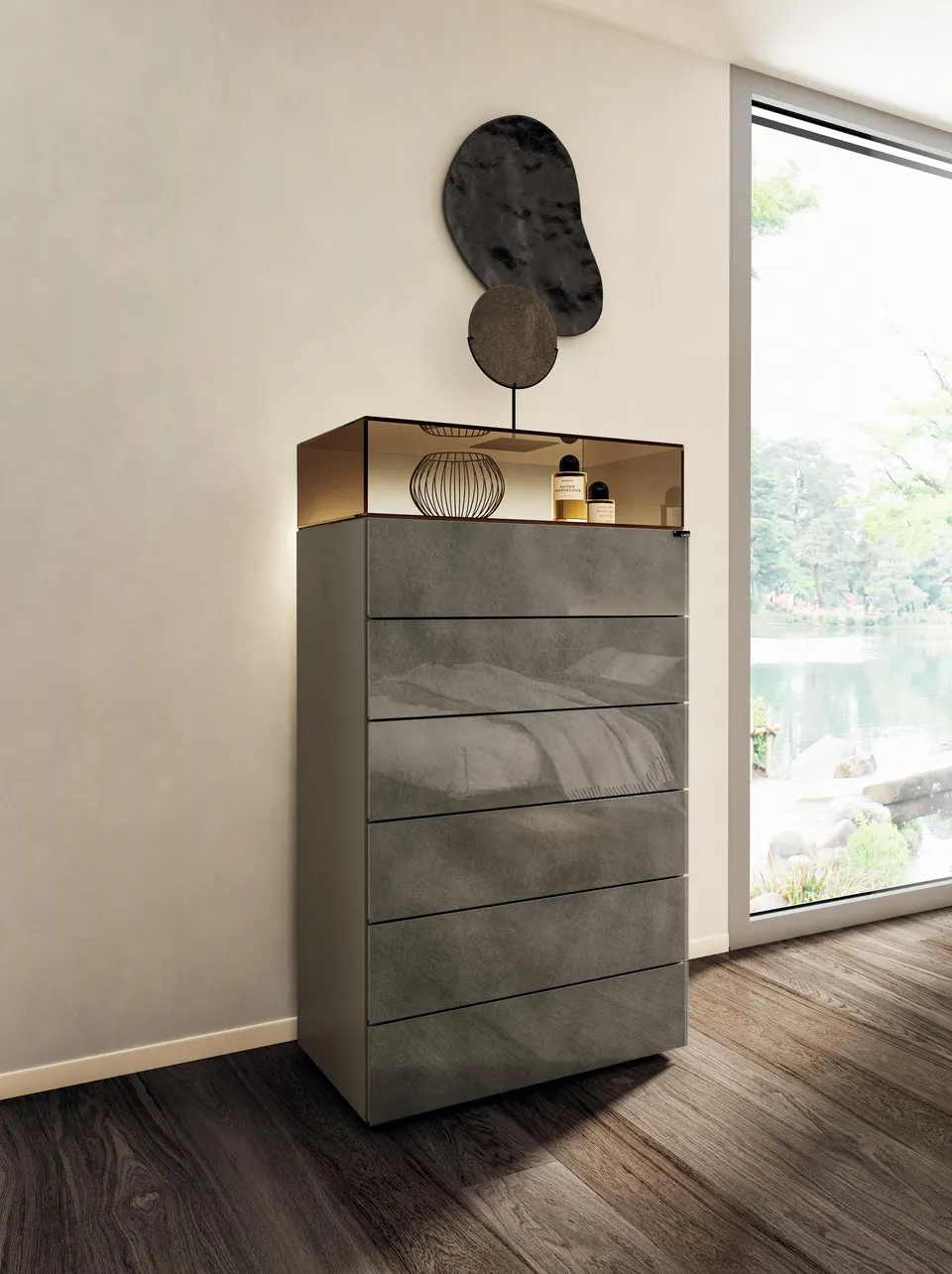 36e8 Glass chest of drawers — Lago, photo 9