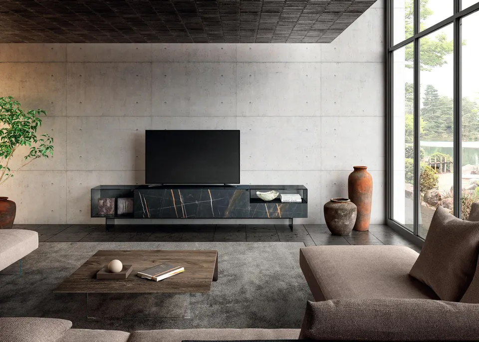 36e8 Glass TV Stauraumsystem — Lago, foto 1