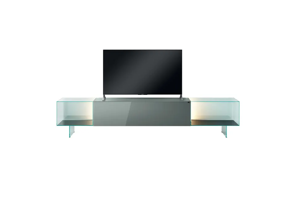 36e8 Glass TV storage system — Lago