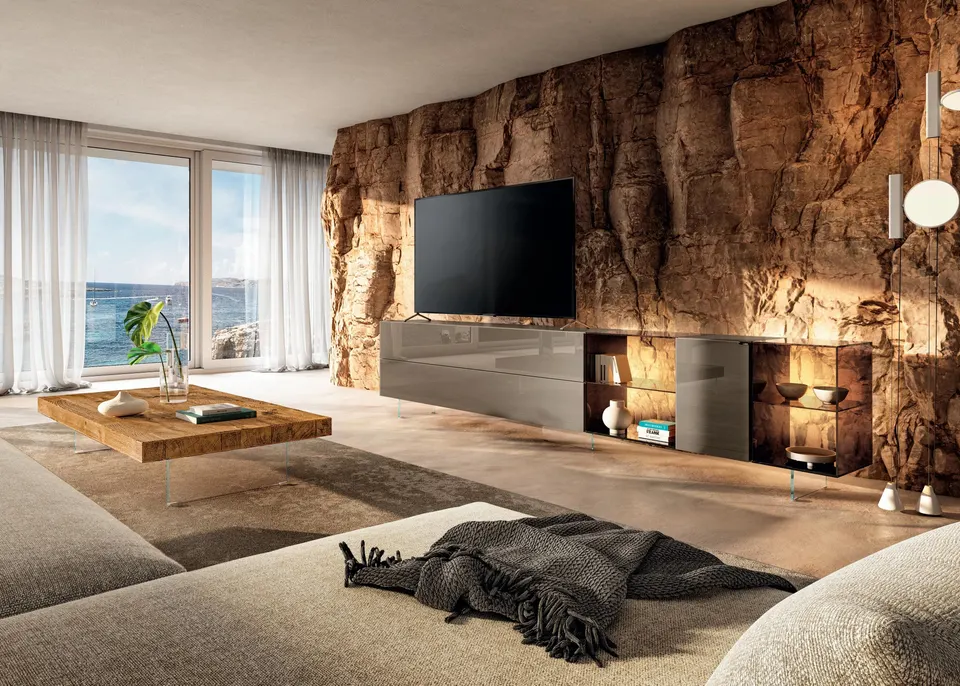36e8 Glass TV Stauraumsystem — Lago, foto 4