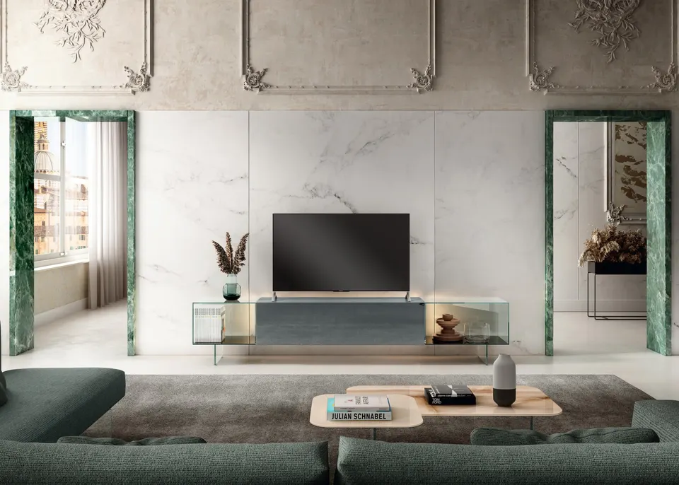 36e8 Glass TV Stauraumsystem — Lago, foto 7