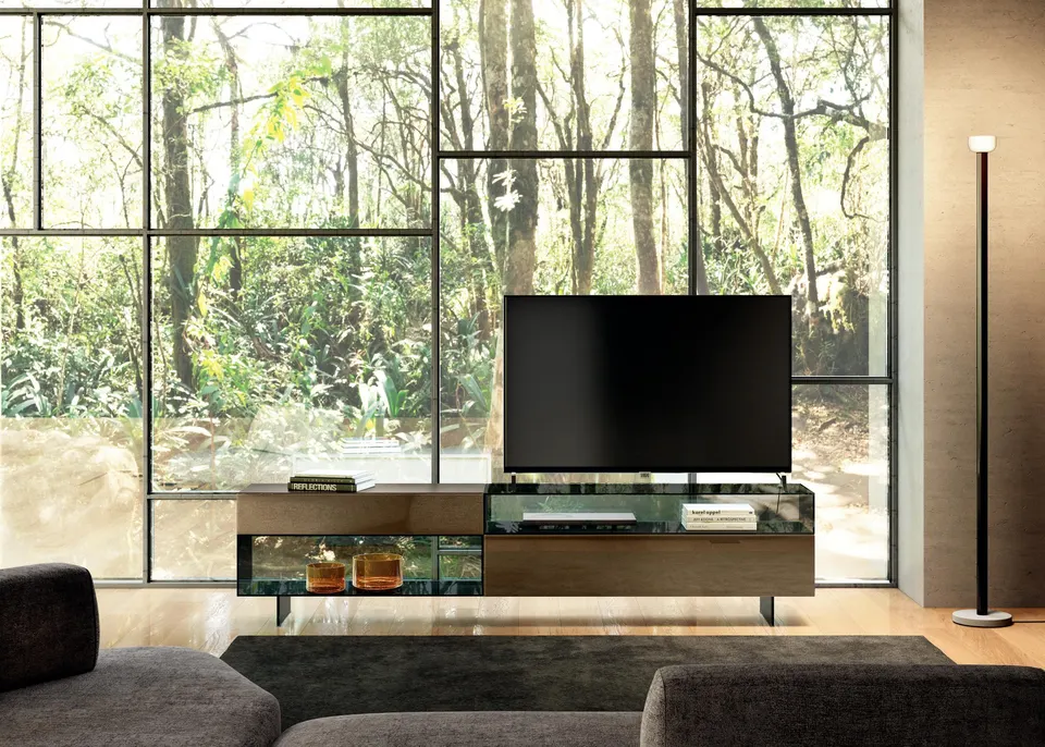 36e8 Glass TV Stauraumsystem — Lago, foto 11
