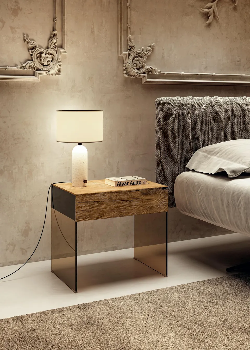 Class bedside table — Lago, photo 2