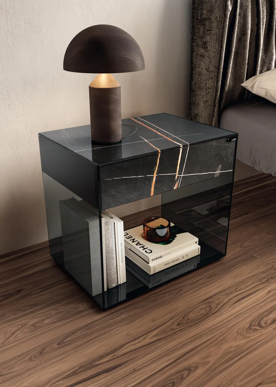 UpGlass bedside table — Lago, photo 4
