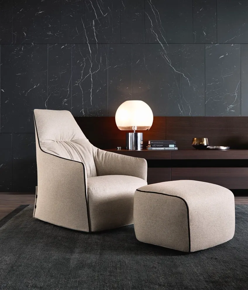 Fauteuil Santa Monica Lounge — Poliform, photo 1