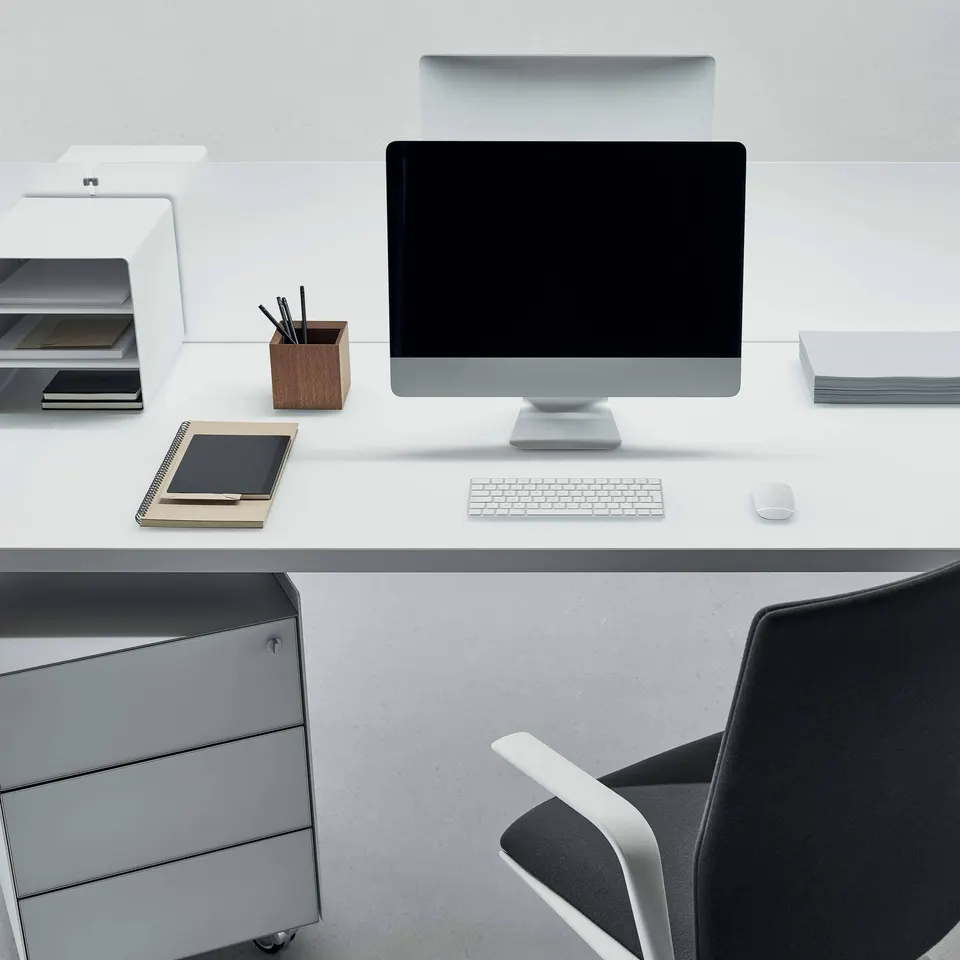 Flat system desk — Rimadesio, photo 2