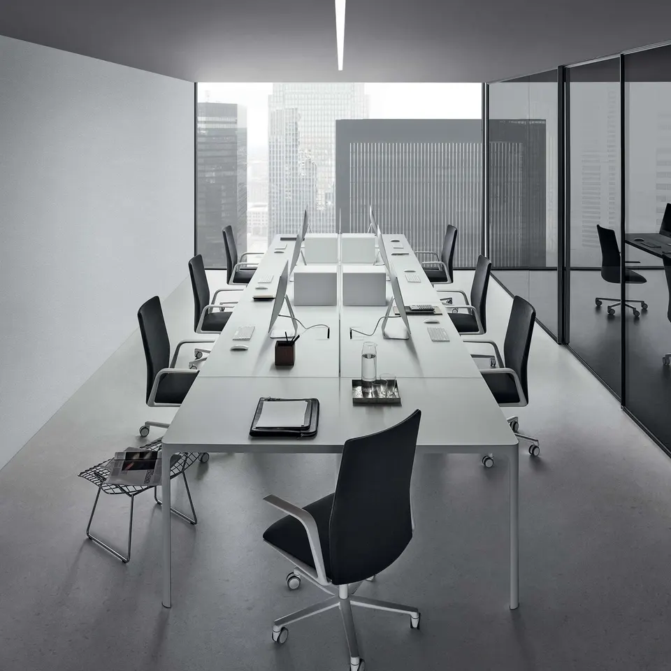 Flat system desk — Rimadesio, photo 4
