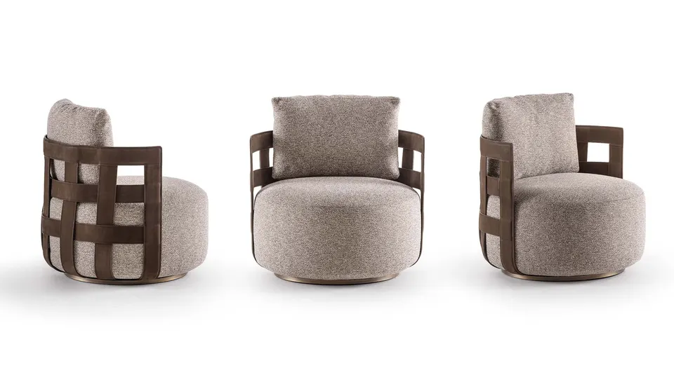 Braid Round armchair — Rugiano, photo 4