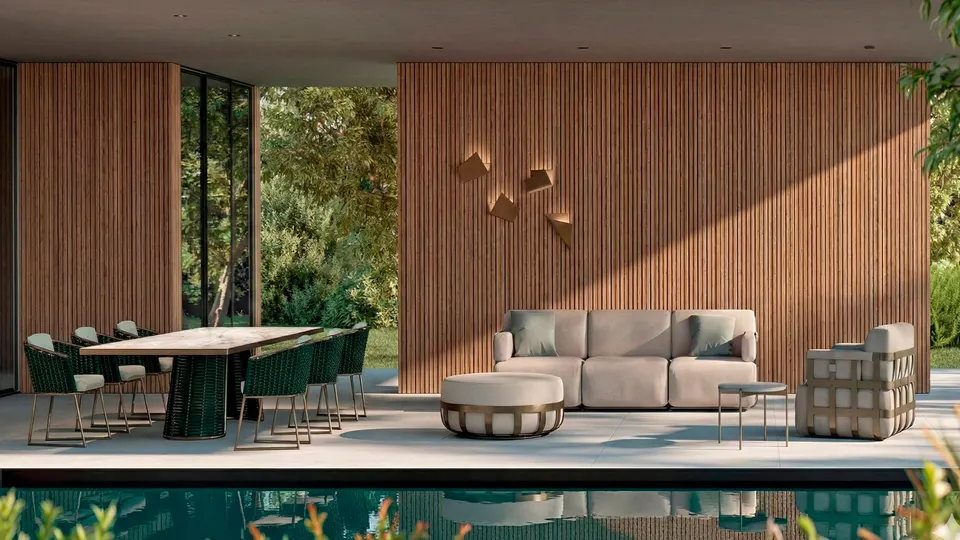 Pouf Dafne Round Outdoor — Rugiano, photo 1