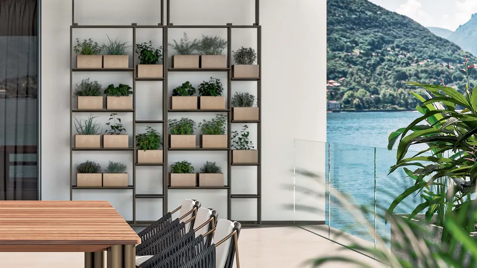 Bibliothèque Frame Garden — Rugiano