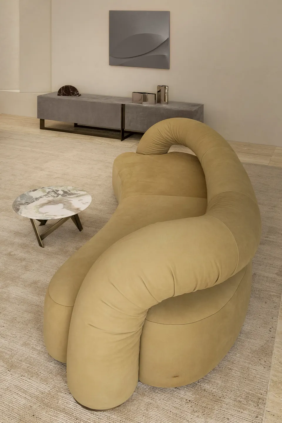 Passepartout Beige Teppich — Rugiano, foto 2
